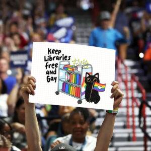 Keep Libraries Free and Gay, Support Your Local Library Yard Sign