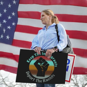 Keep the Immigrants Deport the Racists, Anti Racism Yard Sign