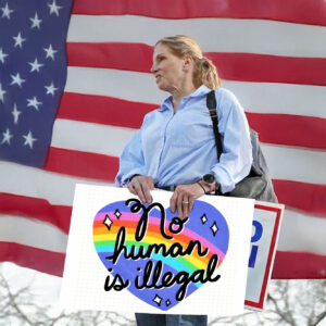 No Human is Illegal, Keep the Immigrants Deport the Racists Anti Racism Yard Sign