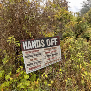 Hands Off Medicare, Medicaid, Social Security Yard Sign