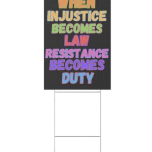 Resistance Yard Sign, Political Activists, Save Democracy